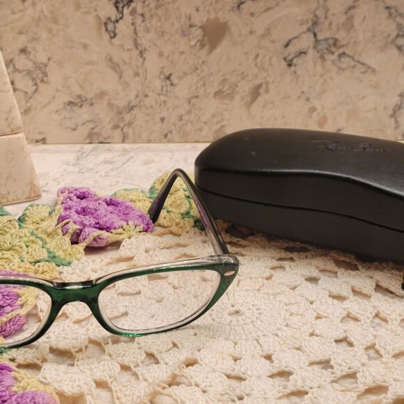 RAY BAN RAYBAN CAT EYE RB 5242 516 EYEGLASSES FRAMES Y2K CLEAR GREEN 53-18-140 - Picture 2 of 14